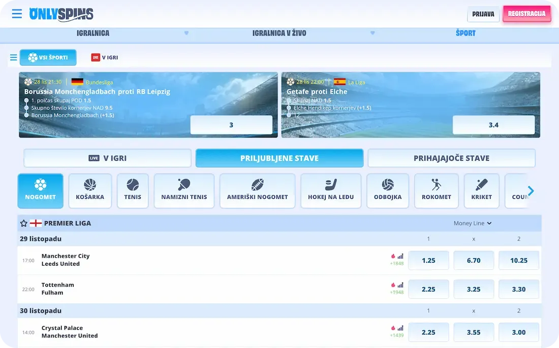 onlyspins casino sport